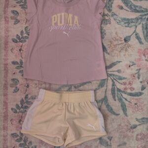 PUMA Kids Pajama Set - Lavender and Light Yellow